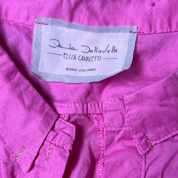 Daniela Dallavelle Elisa Cavaletti Pink Button-Up Women Size XL - Picture 2 of 5
